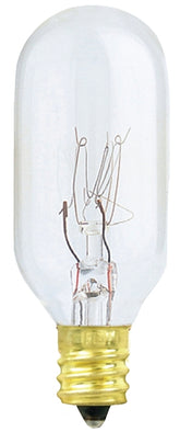 Feit Electric BP15T7/CAN Incandescent Bulb, 15 W, T7 Lamp, Candelabra E12 Lamp Base, 2700 K Color Temp
